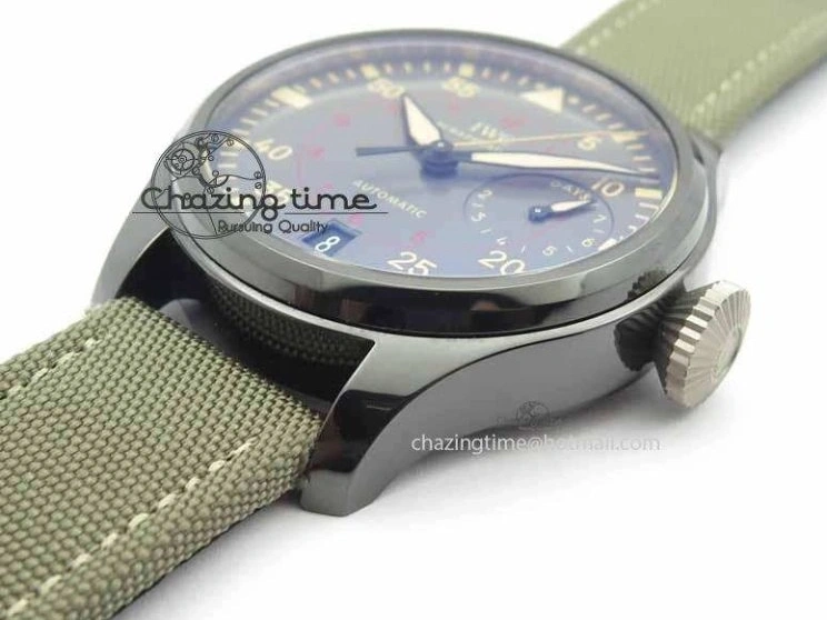MIROTIME 0126 Big Pilot Real PR 48mm IW501902 Real Ceramic ZF 1:1 Best Edition On Green Nylon Strap A51111 V Durable 7249